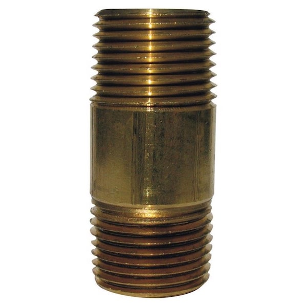 Homeplus+ ATC 1 in. MPT X 1 in. D MPT Yellow Brass Nipple 4 in. L 6JC126300201060 - main